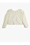 Blouse Long Sleeves Crew Neck Elastic Cuffs Viscose Fabric - 2
