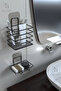 Stainless Adhesive Black Metal Bathroom Shelf Organizer Set of 4 Shower Shelf with Hooks Soap Dish Rack - 3