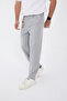 Men's Winter Lycra Baggy Fit Waist Half Elastic Comfortable Gray Fabric Trousers - 6