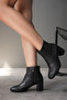 Women's Zippered Short Heeled Boots Froya Black - 2