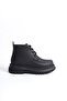 Skin High Sole Lace-Up Women's Black Short Boots Bootie - 3