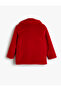 Plush Coat Long Sleeve Double Breasted Collar Snap Closure - 4