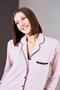 Women's Buttoned Polka Dot Pajamas Lace Detailed Bustier Triple Set - 7