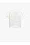 Printed Ecru Baby T-shirt 3smb10014tk - 2