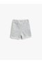 Kangaroo Pocket Shorts with Tie-Waist Detail and Embroidered Details, Pleated Legs - 2
