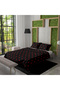 Ground Black 80 Thread Special Woven Double Heart Duvet Cover Set - 3