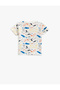 T-Shirt Short Sleeve Crew Neck Shark and Whale Print - 2