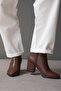 Women's Pointed Toe Short Heeled Boots Helena Brown - 5