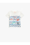 Printed Ecru Baby T-shirt 3smb10014tk