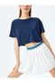 Crop Crew Neck Comfortable Fit Breathable Sports T-Shirt
