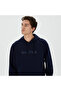 Men's Navy Blue Standard Fit Hooded Sweatshirt - 4