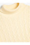 Turtleneck Sweater Long Sleeve with Hair Braid Detail - 3