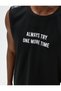 Sports Tank Top Slogan Printed Sleeveless Reflector Detailed - 5
