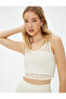 Crop Athlete Mesh Openwork U-Neck Strap Lined - 2