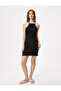 Mini Knitwear Dress Bodycon Sleeveless Halter Neck Slim Fit - 3