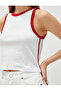 Crop Athlete Cotton Crew Neck Piping Detailed - 5