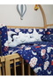 60X120 Baby Sleeping Set - Without Mosquito Net - Ay Bulut Yıldız 53-20 (Excluding Furniture Crib) - 7
