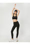Belt Pocket Sports Leggings with Stitching Detail