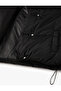 Oversize Puffer Jacket Stand Collar Pocket Snap Closure - 7