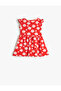 Dress Floral Round Neck Sleeveless Ruffle Detailed Cotton - 2