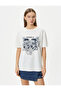 College T-Shirt Printed Short Sleeve Crew Neck Cotton - 3