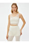Crop Athlete Mesh Openwork U-Neck Strap Lined - 3