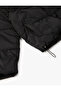 Oversize Puffer Jacket Stand Collar Pocket Snap Closure - 6