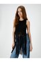 Long Tassel Top Sleeveless Slim Fit Cotton - 2