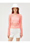 Long Sleeve T-Shirt Mesh Openwork Crew Neck - 3