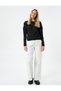 Long Sleeve T-Shirt Ripped Detail Crew Neck - 2