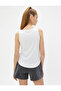 Printed Ribbed Tank Top U Neck Viscose Blended - 4