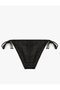 Shiny Drawstring Bikini Bottom - 2