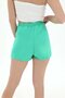 Green Gabardine Short Skirt - Side Zipper - 4