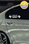 Renault Laguna Pulse - Heart Beat Rhythm Auto Sticker 2 Pcs White, 20*7cm - 3