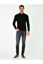 Black Slim Fit Half Turtleneck Basic Sweater 50248552-Vr046 - 5