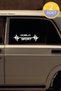 Fiat Doblo Pulse - Car Compatible Auto Sticker with Heart Beat Rhythm 2 Pcs White 20*7cm - 5