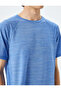 Short Sleeve Crew Neck Striped Sports T-Shirt - 5