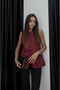 Women's V-Neck Buttoned New Season Suede Vest - 3