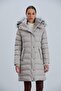Women's Coat Coat Zipper Detailed Fur Collar Comfortable Fit - 2