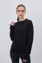 Women's Black Cord Detailed Sweatshirt - 2