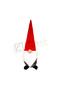 New Year Santa Claus Decorative Figurine Claret Red Blue Plaid - 2