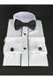 Boy's Black Cufflinks Pleated Piping Shirt