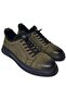 Rubber Bonded Stretch Dot Laser Printed Genuine Leather Casual Shoes K0795-2297 - 3