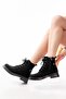 02-2003 Black Suede Lace up Zippered Daily Women's Boots - 2