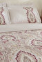 Lemy 100% Cotton Double Duvet Cover Set Cotton Satin Claret Red - 6