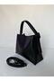 Women's Black Adjustable Strap Shoulder and Crossbody Bag Stylish Daily Bag Equivalent Bag with Zipper