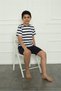 Family Combed Cotton Shorts Pajama Set (Father - Son) 50116 Sold Separately. The Prices Are Different - 7