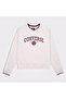 Retro Oversized Women's Cream Sweatshirt - 3