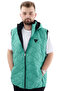 Mode XL Large Size Men's Zippered Hooded Puffer Vest U24705 Green