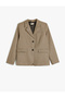 Blazer Jacket Classic Lapel Pocket Detail Long Sleeve Buttoned